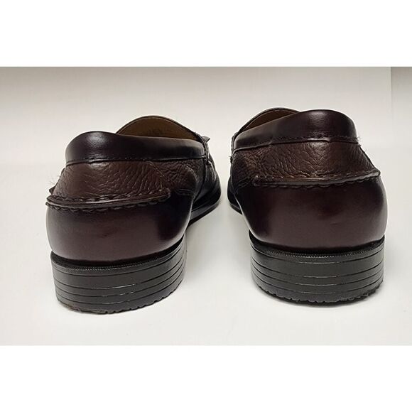 Chaps Men's Brown Leather Loafers tassels Dress Shoes size 12M - Picture 7 of 12